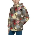 thumbnail image 2 of Kdxio Maple colorful Pattern Kids Boys Girls Zip Up Hoodie 3D Printed Hooded Sweatshirt Hoody Coat with Pocket 7-12 Y-Small, 2 of 6