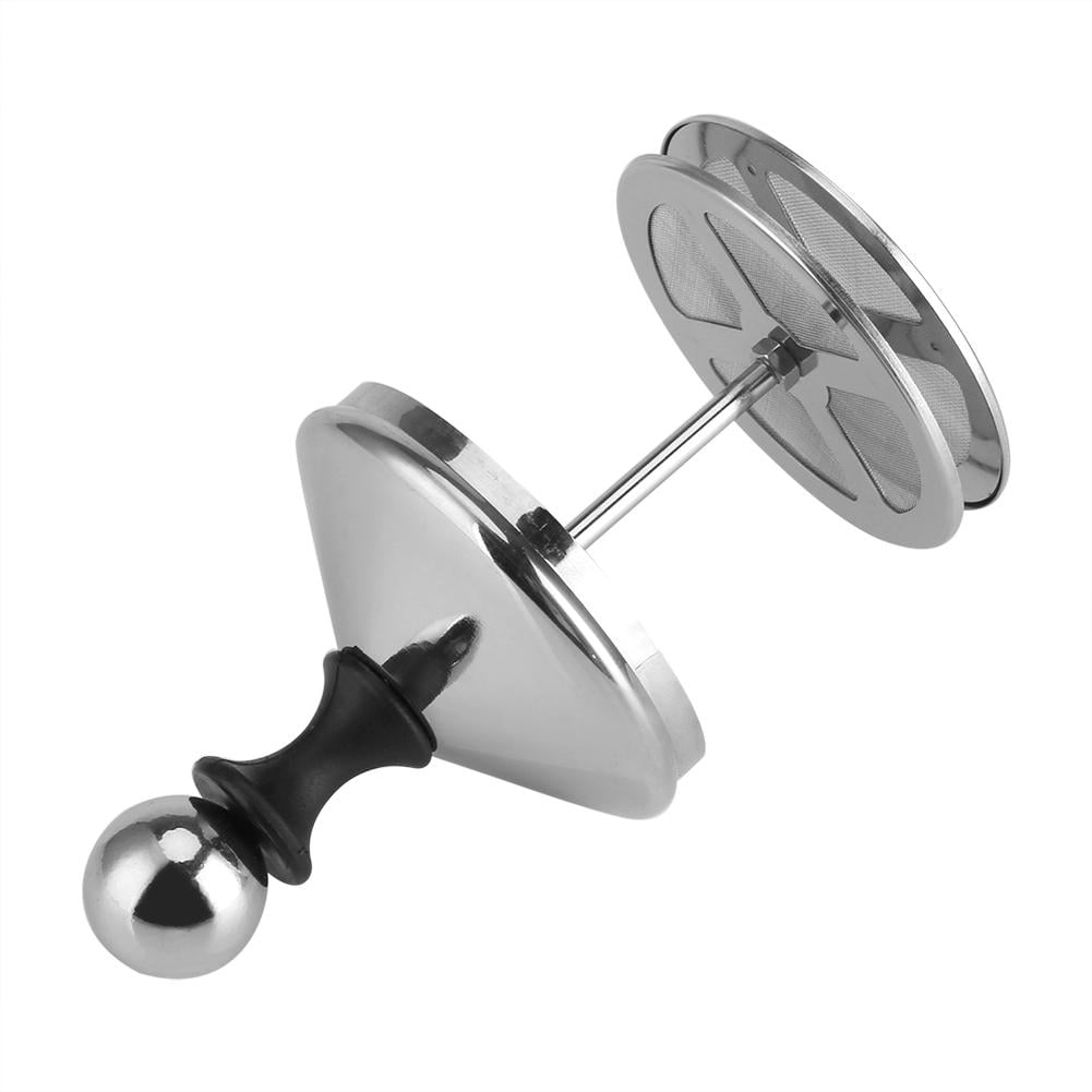 OTVIAP 400ML/800ML Stainless Steel Manual Milk Frother Double Mesh