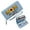 Blue, variant on GEEAD Zipper Pocket Wallet for Women Fashion Women ID Credit Card Holder Sunflower Vibrant Colors Love Symbols Durable Polyester Lining Stylish Accessory Smooth Texture