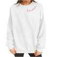 thumbnail image 6 of Itsame Long Sleeve T-Shirts Women's Valentine's Sweatshirt Loose Crew Neck Tops White Size XS, 6 of 9