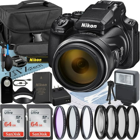 Nikon COOLPIX P1000 Digital Camera with 2 Pieces SanDisk 64GB