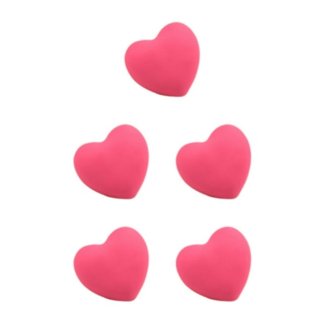 mmirethe 10pack/lot Home Decoration With Heart Shaped Drawer Knobs Easy To Install pink 5Set
