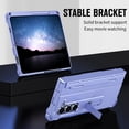 thumbnail image 3 of Dteck for Samsung Galaxy Z Fold 6 Pen Holder Case 2024,Foldable Screen Protective Case with Hinge Protection Heavy Duty Shockproof Dropproof Z Fold 6 Phone Case with Stand Stylus, Purple, 3 of 7
