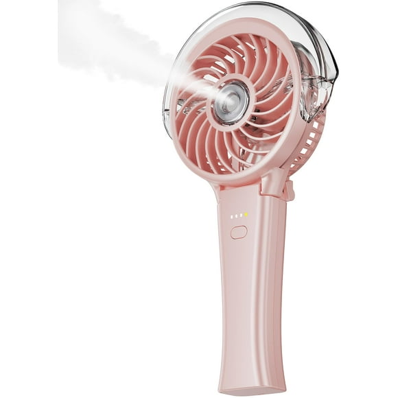 Ventilador nebulizador portátil KIBEE de 4000 mAh, recargable, 50 ml, rosa
