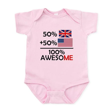 

CafePress - Half British Half American Body Suit - Baby Light Bodysuit Size Newborn - 24 Months