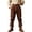 Brown, variant on Mens Medieval Pants Renaissance Viking Costume Trousers Ankle Banded Ren Faire Lace Up Halloween Elastic Waist Brown M