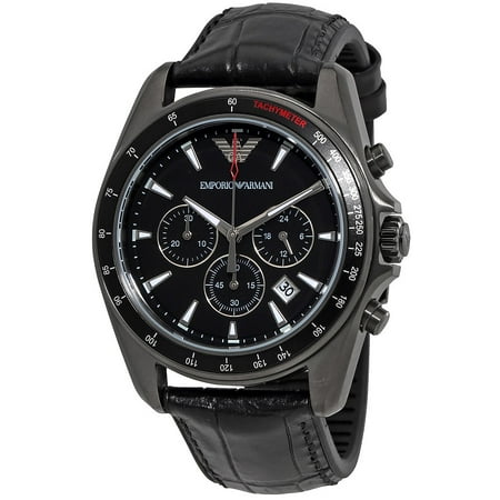 Emporio Armani Sport Leather Chronograph Mens Watch AR6097