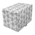 thumbnail image 1 of Turtle Dog Crate Cover, Illustration of Oriental Pencil Drawn Animal with Floral Details, Easy to Use Pet Kennel Cover Small Dogs Puppies Kittens, 7 Sizes, Charcoal Grey White, by Ambesonne, 1 of 6