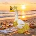 thumbnail image 6 of Summer Beach Goose Outfit - Yellow Bikini Three-piece Set,Sun Hat Matching Sunglasses,Summer Beach Pool Styling for Seaside,Pool Goose Statue Dress Up Decoration, 6 of 8