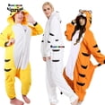 thumbnail image 3 of Pijama de una pieza con diseño de tigre blanco para mujer, pijama de una pieza con diseño de Animal, disfraz de Cosplay para hombre, ropa de dormir de Halloween para mujer, Kigurumi de mapache, 2021, 3 of 4