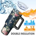 thumbnail image 5 of OBREWU Pioneer Flower Tumbler with Handle and Lid,Pioneer Flower 40oz Double Wall Vacuum Insulated Tumbler,Cups Gift for Women and Men, 5 of 7