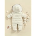 thumbnail image 4 of Bagilaanoe Newborn Baby Girl Boys Winter Hooded Jumpsuits Quilted Puffer Coat Romper Long Sleeve Footie Bodysuit 6M 9M 12M 18M 24M Infant Warm One Piece Outwear, 4 of 9