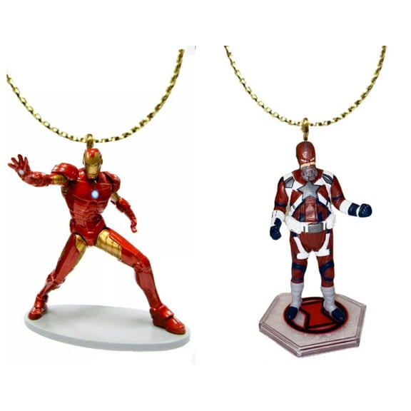 Avengers Red Guardian & Ironman 3” Ornament Pvc Figure Figurine Charm Dangler New