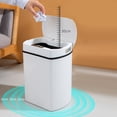 thumbnail image 2 of Cubo de Basura Inteligente para Cocina Casa Hogar Inteligente Cubo de Basura Papelera BañO Sensor AutomáTico Cubo de Basura Blanco 15L, 2 of 8