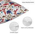 thumbnail image 3 of Wukai Colorful Mushrooms (2) Premium Polyester Fleece Pillow Covers with Hidden Zipper Closure,Luxuriously Soft and Durable-24"x24", 3 of 7