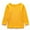 Yellow, variant on Autumn Baby Girls Long Sleeve Solid T-shirt Kids Cotton Tops Tees Casual Blouse