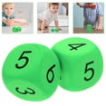thumbnail image 4 of Durable Green EVA Foam Dice for Kids Safe Oversized Playing Dice for Home Use and Classroom Activities 2pcs, 4 of 9