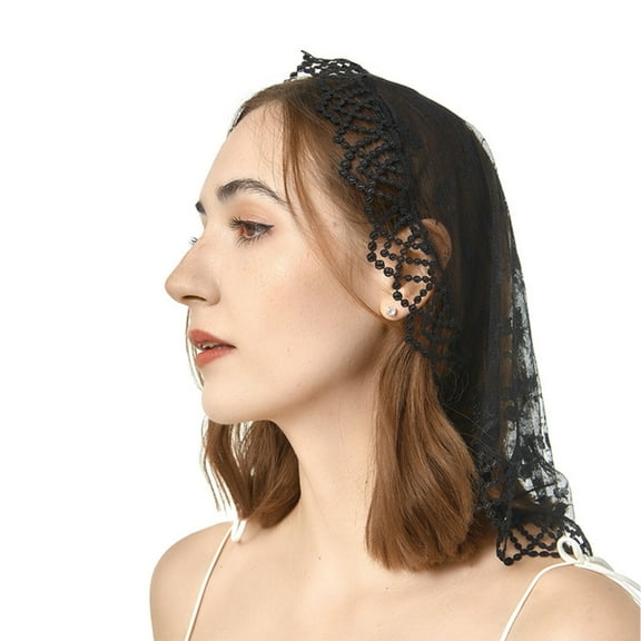 Yokua Elegant Lace Mantilla Veil Church Head Scarf Catholic Bride Veil for Wedding