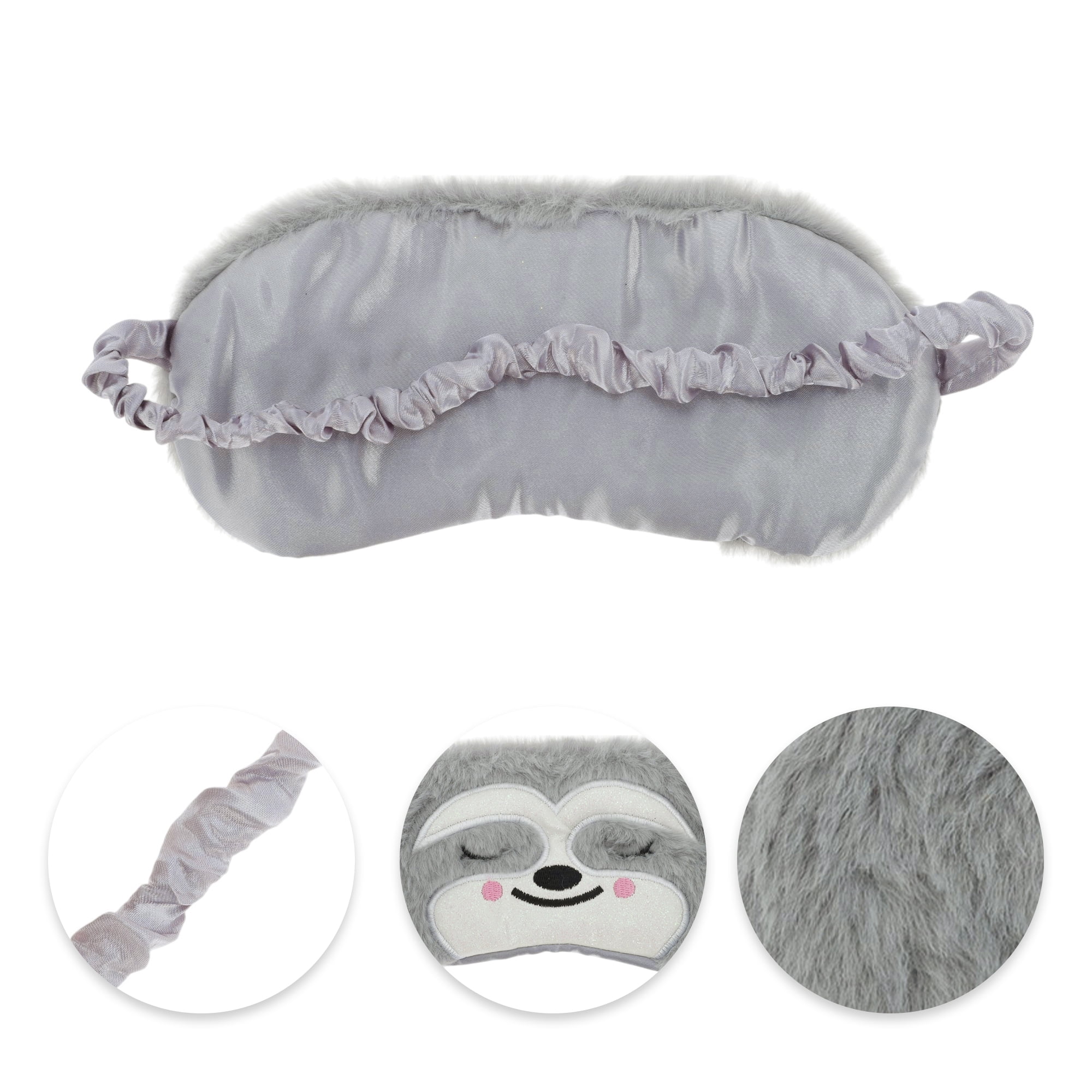 Unique Bargains Durable Sloth Eye Mask for Travel and Relaxation During Sleep Gray