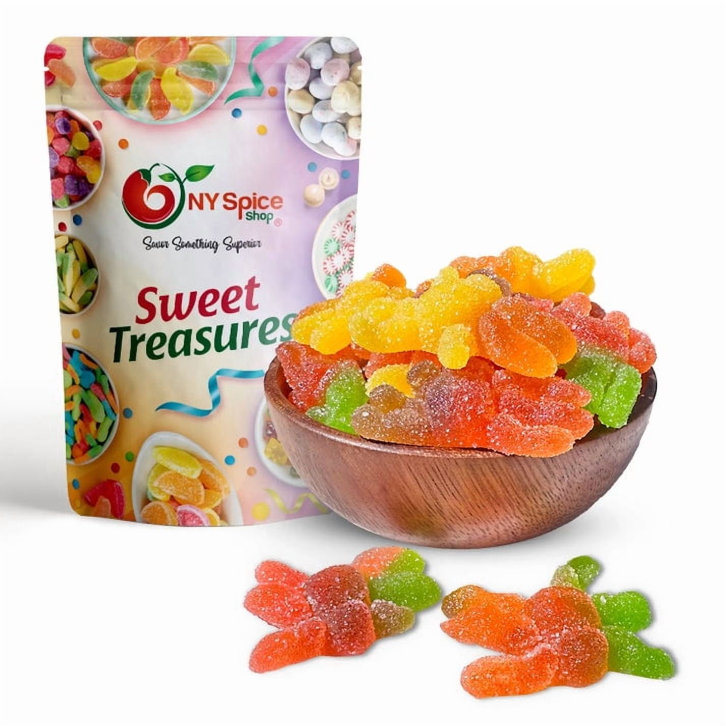 NY Spice Shop Gummy Hairy Spiders - 08 Ounce - Halloween Gummy Candies - Halloween Gummy Candy - Halloween Movie Snacks Candy - Edible Creepy Gummy Candies