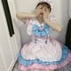 thumbnail image 3 of Vestido de dama de honor de talla grande S-5xl, vestido lolita con lazo grande súper lindo, vestido lindo rosa y azul grande para mujer, 3 of 6