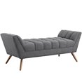 thumbnail image 1 of Hawthorne Collection Fabric Bedroom Bench in Gray, 1 of 6