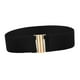 thumbnail image 5 of Cinturón elástico ancho para mujer, cinturón decorativo, elegante faja con metal Negro, 5 of 9