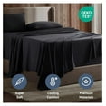 thumbnail image 5 of Split King Sheets for Adjustable Beds - 5 Piece Split King Sheets Set, Deep Pocket, Hotel Luxury, Extra Soft, Breathable and Cooling, Black Split King Bed Sheets, 5 of 9