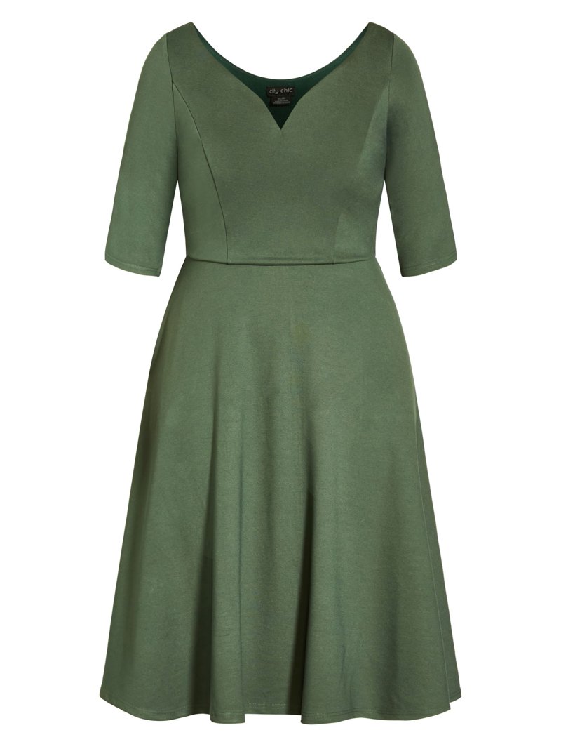 green city chic dress Glen Dress in Green Stripe M