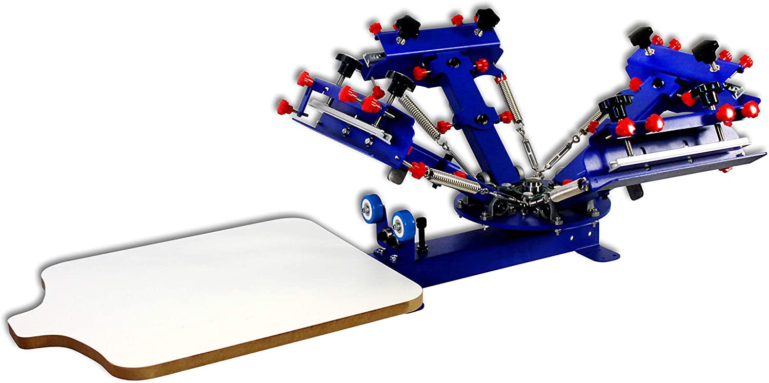 4 Color 1 Station Silk Screen Printing Machine T-Shirt Press Equipment DIY 