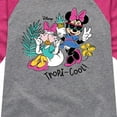 thumbnail image 3 of Mickey & Friends - Minnie & Daisy Tropicool Design - Toddler And Youth Girls Raglan Graphic T-Shirt, 3 of 4