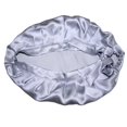 thumbnail image 2 of Mujeres Sleeping Hats Wrap Night atención Del Cabello Soft Bonnet Bufandas Sombrero - Plata Gris plateado, 2 of 3