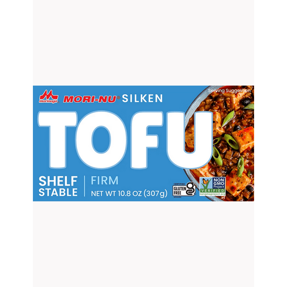 Mori-Nu Silken Tofu Firm Blue 10.8oz/(307g), Block Form, Plastic Tub Container, Contains Soy