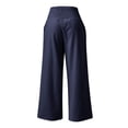 thumbnail image 6 of MNCEKFOD Women's Jeans High Waist Wide Leg Culottes Elastic Loose Comfy Summer Casual Relaxed Fit Comfortable Trousers Navy XL, 6 of 6