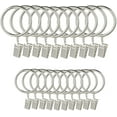 thumbnail image 1 of Anillos para cortinas de metal plateado: fáciles de instalar, resistentes, adecuados para varios tamaños de barras de cortina - 40 piezas, 1 of 4