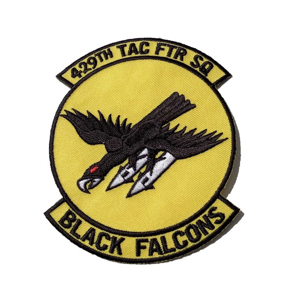 429th Tactical Fighter Squadron Black Falcons Patch - Sew On