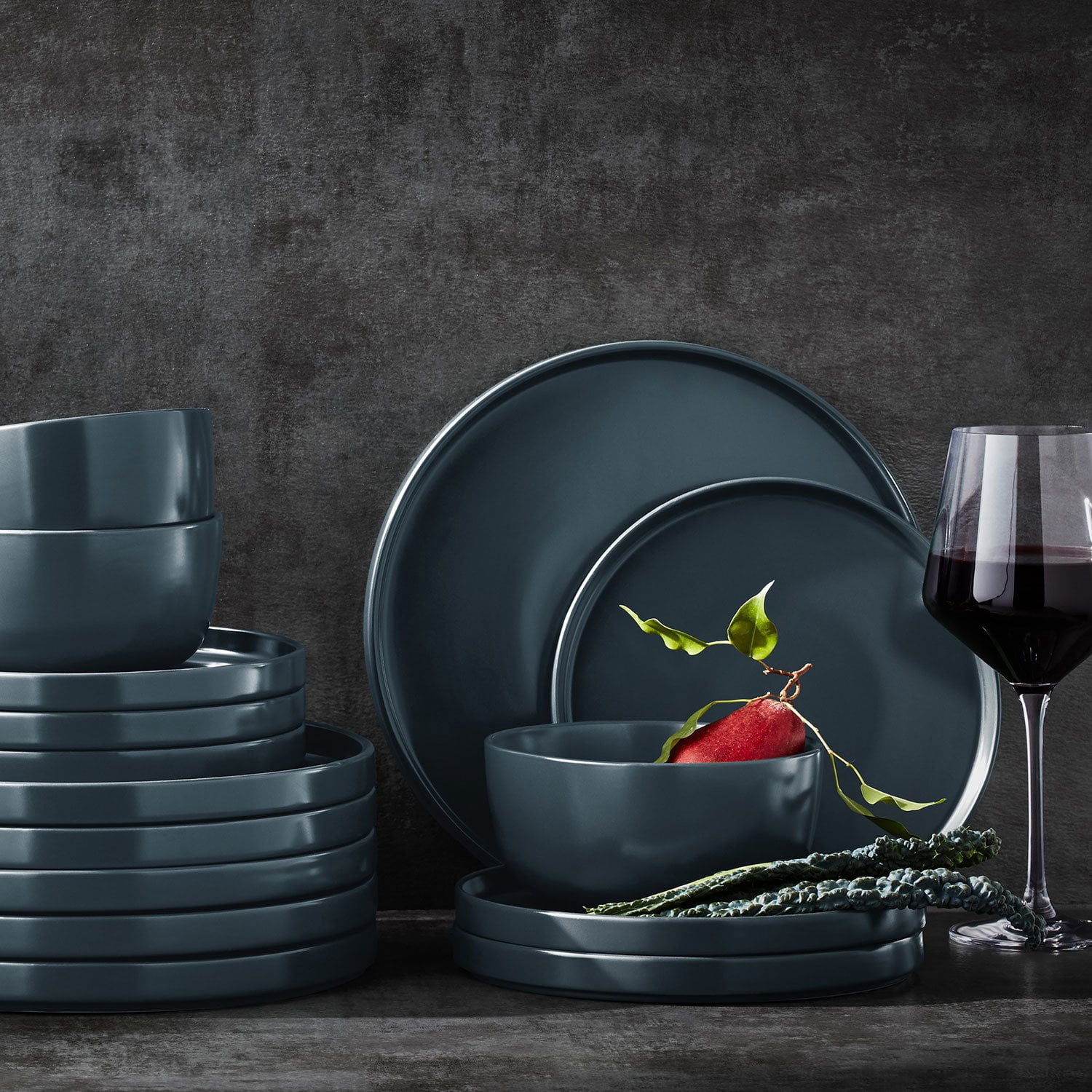 Member's Mark 24 Piece Modern Stoneware Dinnerware Set, Choose Color - Samsclub.com