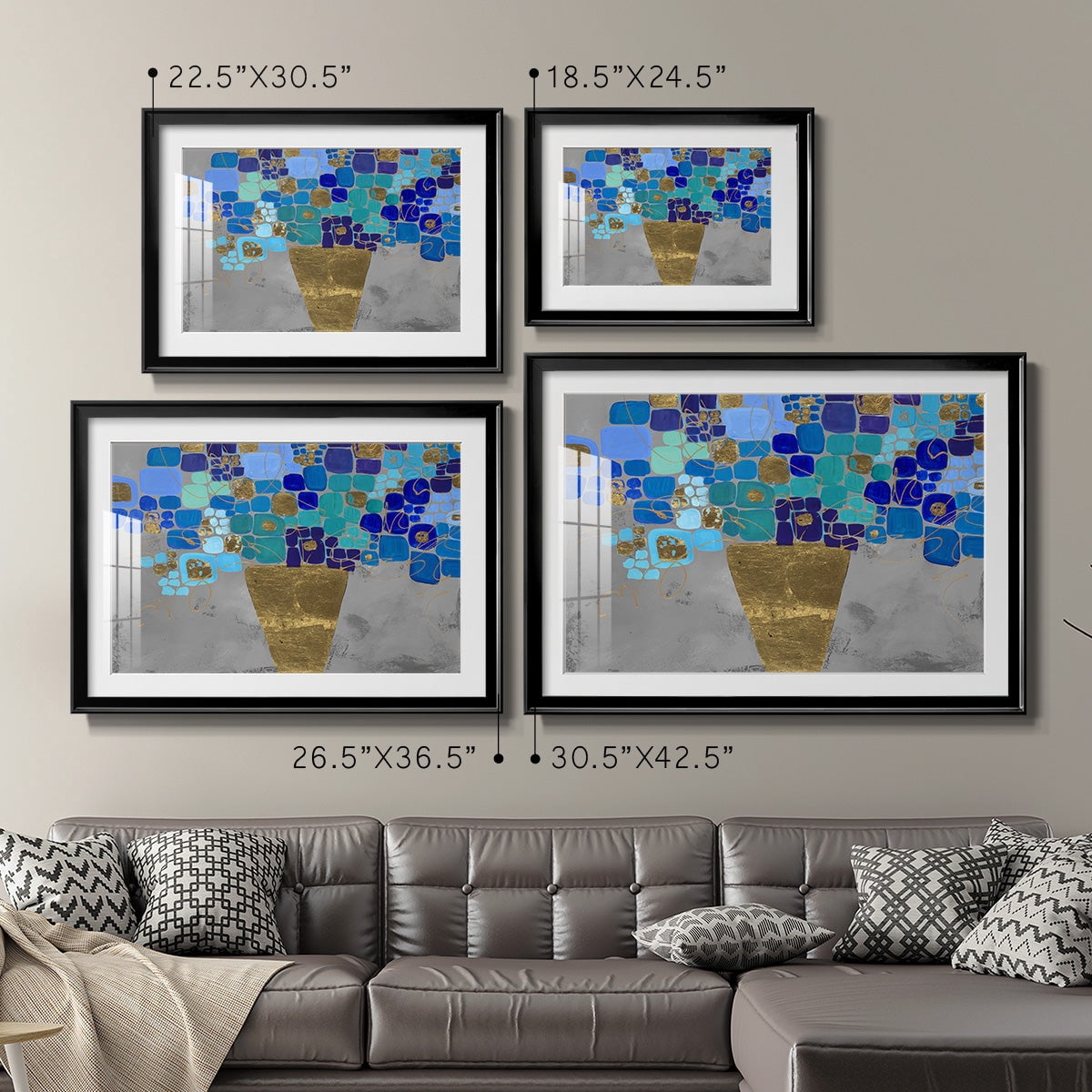 Blue Love Premium Framed Print - Ready to Hang