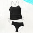 thumbnail image 4 of SONXAHE Big Girls Soft Bikini Tankini Set Contrast Pool Swimwear Bathing Suit, 4 of 6