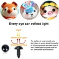 thumbnail image 4 of Yirtree 100pcs Plastic Safety Eyes Craft Doll Eyes, Black Safety Eyes for Amigurumi, Puppet, Plush Animal and Teddy Bear, 4 of 8