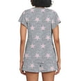 thumbnail image 4 of MINTREUS Women's Knit Pajamas Set Ruffle Sleeves Sleepwear Casual 2 Piece Pjs Soft Loungewear with Pockets, 4 of 6