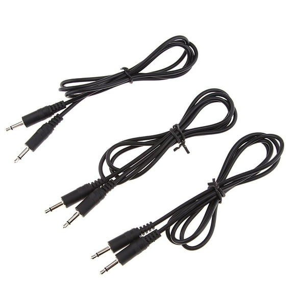JWQFBC 3 Pack Aux Cable jack 3.5mm Mono Audio Headphone Earphone Cable Male to Male For