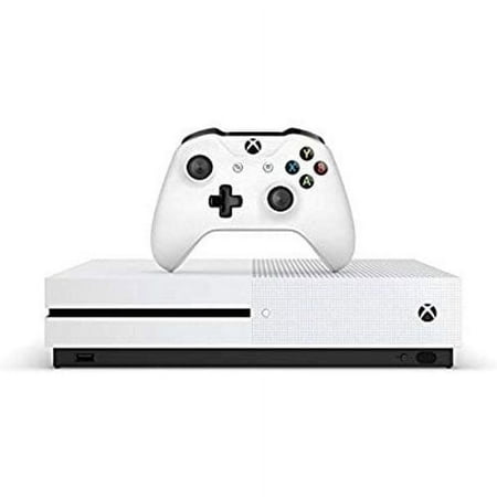 Restored Microsoft Xbox One S 500GB Gaming Console, White (Refurbished)