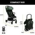 thumbnail image 6 of Jeep Altitude Compact Travel Stroller by Delta Children – Greenguard Gold Certified, Easy One Hand Fold, Lightweight, Extendable Canopy with Peek-a-Boo Window, 4 Wheel Suspension, Olive Green, 6 of 15