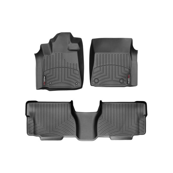 WeatherTech Custom Fit FloorLiners compatible with 2008-2011 Toyota Sequoia - 1st & 2nd Row, Black
