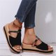 thumbnail image 1 of Sandalias de tacón de cuña Sandalias de color sólido con boca de pez de fondo grueso para mujer Wmkox8yii  ytu1137, 1 of 9
