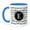 Blue/White, variant on 3drose, Musical Letter E Black and White Music Monogram Personal Initial E, 11oz Magic Transforming Mug