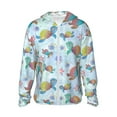 thumbnail image 1 of KLL Imprimé Tortue de Mer Colorée Veste à Capuche Extérieure Protection Solaire UPF 50+ pour Hommes et Femmes Manches Longues Pêche Randonnée Performance Chemise-TTG, 1 of 7