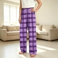thumbnail image 5 of Edvintorg Girls Lounge Pants Fashion Plaid Elastic Waist Loose Casual Pants Trousers with Pockets Loungewear 4-16Y Teen Girl Clothes, 5 of 8