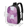 thumbnail image 4 of YFYANG 17" Laptop Backpack, Purple Vintage Flower Pattern Fashion Travel Work Backpack with USB and Headphone Cable Interface for Men and Women, 4 of 8